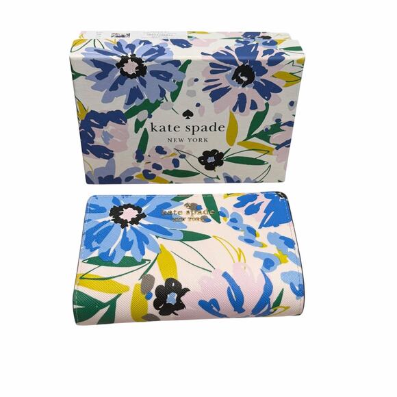 kate spade Handbags - NEW Kate Spade Madison Boxed Medium Compact Bifold Wallet Festival Floral Multi
